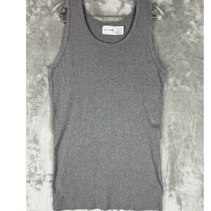 Comme‎ des Garcons SHIRT Ribbed Tank Top Grey Cotton Men's Size X
